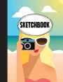 Sketchbook: Cute Girl : 110 Pages of 8.5