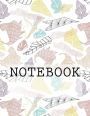 Notebook: Autumn Leaves in White, Lake District. Dotted (8.5