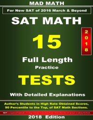 Title: 2018 New SAT Math 15 Tests, Author: John Su
