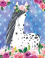 My Big Fat Journal Notebook For Horse Lovers Appaloosa In Flowers: 300 Plus Pages, Jumbo Sized Plain, Blank Unlined Journal Notebook For Journaling, Writing, Planning and Doodling In Large 8.5 by 11 Size