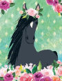 My Big Fat Journal Notebook For Horse Lovers Black Beauty In Flowers: 300 Plus Pages, Jumbo Sized Plain, Blank Unlined Journal Notebook For Journaling, Writing, Planning and Doodling In Large 8.5 by 11 Size