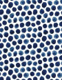 Big Fat Bullet Journal Notebook Indigo Blue Ink Spots: 300 Plus Numbered Pages With 300 Graph Style Grid Pages, 6 Index Pages and 2 Key Pages in Large 8.5 X 11 Size Plenty of Space For Writing, Taking Notes, List Making, Journaling and Doodling.