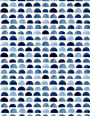 Big Fat Journal Notebook Indigo Blue Ink Domes: 300 Plus Lined and Numbered Pages With Index Pages In Large 8.5 by 11 Size, Perfect For Writing, Taking Notes, List Making, Journaling and Doodling.
