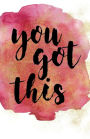 You Got This: Pink Watercolor Wide Ruled Notebook Journal, 110 pages 5.06
