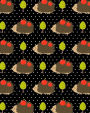 Bullet Journal Notebook Cute Hedgehogs With Apples Pattern 3: 172 Numbered Pages With 160 Graph Style Grid Pages, 6 Index Pages and 2 Key Pages in Large 8 x 10 Size For Journaling, Writing, Planning or Doodling. Cafe