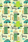 Journal Notebook English Street In Spring With Cats: 110 Page Plain Blank Journal For Drawing, Writing, Doodling In Portable 6 x 9 Size.