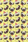 Journal Notebook Funny Pugs Pattern 2: 110 Page Lined and Numbered Journal With Index Pages In Portable 6 x 9 Size, Perfect For Writing, Taking Notes, List Making, Journaling and Doodling.