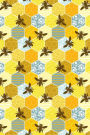 Journal Notebook Honey Bees Pattern 1: 110 Page Plain Blank Journal For Drawing, Writing, Doodling In Portable 6 x 9 Size.
