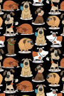Journal Notebook For Dog Lovers Funny Dogs Pattern 1: 110 Page Lined and Numbered Journal With Index Pages In Portable 6 x 9 Size, Perfect For Writing, Taking Notes, List Making, Journaling and Doodling.