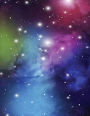 2017, 2018, 2019 Weekly Planner Calendar - 70 Week - Space Nebula: Large Nebula outside our Galaxy, Red, Purple, Green