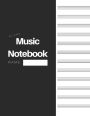 Blank Music Notebook: Musicians Manuscript Book, Song Writing Journal, Staff Paper, 12 Stave, Composition Books, Classic Black Cover