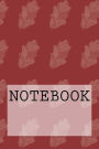 Notebook: Leaf in Berry Pink, Rydal Water, Lake District. Dotted (6