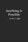 Anything Is Possible: Dachshund and Giraffe (Blue) 6x9 - DOT JOURNAL - Journal with dot grid paper - dotted pages with light grey dots