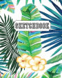 Sketchbook: Colorful Flower and Leave : 110 Pages of 8