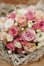 Pink and White Rose Bridal Wedding Bouquet Journal: Take Notes, Write Down Memories in this 150 Page Lined Journal
