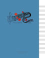 Manuscript Paper Notebook: Blank Sheet Music, Blue