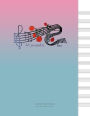 Manuscript Paper Notebook: Blank Sheet Music, Pink Blue