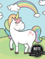 Notebook Lined: Unicorn and rainbow : Book : Notebook Journal Diary, 110 Lined pages, 8.5