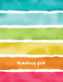 Notebook grid: Watercolor colorful : Notebook Journal Diary, 110 pages, 8.5