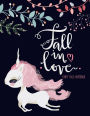 fall in love: fairy tale notebook: garden journal,pink unicorn,blue notebook, floral