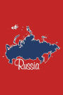 Russia - National Colors 101 - Red Blue & White - Lined Notebook with Margins - 6X9: 101 Pages, Medium Ruled, 6 x 9 Journal, Soft Cover