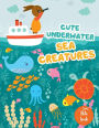Notebook ( Cute Underwater Sea Creatures Cover ): 2 inside patterns Notebook : Lined 60 pages and Blank No Lined 60 pages, Total 120 pages (8.5