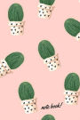 Note book: 120 pages Lined Book, Composition Book, White Paper, Cactus and Succulent on Pastel Pink Softcover for Students, Girls and Women