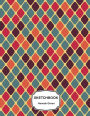 Sketchbook: Multicolor rhombus: 110 Pages of 8.5