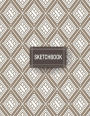 Sketchbook: Vintage square geometric: 110 Pages of 8.5