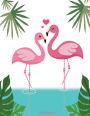Notebook: Flamingoes in love: Journal Dot-Grid, Grid, Lined, Blank No Lined: Book: Pocket Notebook Journal Diary, 110 pages, 8.5