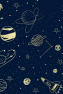 Astronomy Galaxy Bullet Journal: Stars + Moon Gold Leaf Dot Grid Journal Gifts for Astronomers