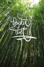 Bucket List: 6x9 Inch Lined Journal/Notebook to remind you to stay on track towards achieving great things!! - Green, Bamboo forest, Japan, Tranquil, Nature, Calligraphy Art with photography, Gift idea