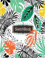 SketchBook: Leaves Artis Cover2 Of The White Book Cover and Blank Pages, Extra large (8.5 x 11) inches, 110 pages, White paper, Sketch, Draw and Paint