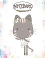 Notebook: Grey cute cats on pastel cover and Dot Graph Line Sketch pages, Extra large (8.5 x 11) inches, 110 pages, White paper, Sketch, Draw and Paint