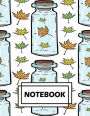 Notebook: Leaves in a bottle : Journal Diary, Lined pages (Composition Notebook Journal) (8.5