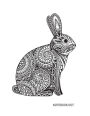 Notebook dot: Ornate rabbit floral: Notebook Journal Diary, 110 pages, 8.5