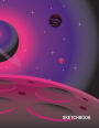 Sketchbook: Moon and planet: 110 Pages of 8.5