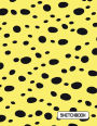 Sketchbook: Artist Dot On Yellow Cover Blank pages, Extra large (8.5 x 11) inches, 110 pages, White paper, Sketch, Draw and Paint