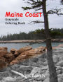 Maine Coast Grayscale Coloring Book