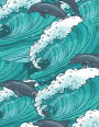 Dolphin Notebook: Fish Journal Book Lined Ruled Page Notebook For Kids Boy Girl Women Men Teen Great For Writing Under The Sea Diary Ocean Wave Chic Note Pad Blue Composition Book (Large, 8.5 x 11 Inches, 121 Lined Page, Paperback)