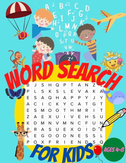 Word Search For Kids Ages 4-8: Easy Large Print Word Find Puzzles for