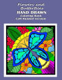 Flowers and Butterflies Hand Drawn Coloring Book Left Handed Version: relieve stress with simple images such as flowers, forest and desert scene along with Daisy the Fairy for Left Handed People
