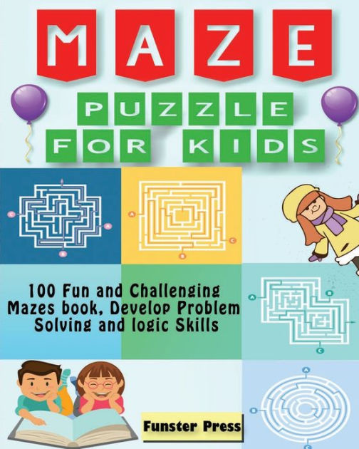 Maze Puzzle for kids 100 Fun and Challenging Mazes book, Develop