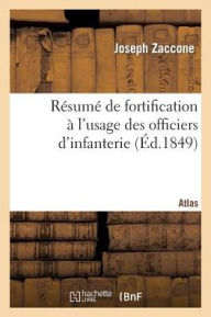 Resume de Fortification A L'Usage Des Officiers D'Infanterie. Atlas