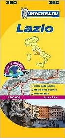 Michelin Map: Lazio 360 (Italy)