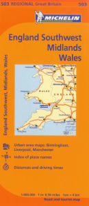 Title: Michelin Map Great Britain: Wales, the Midlands, South West England 503, Author: Michelin Travel Publications