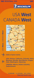 Title: Michelin USA: West, Canada: West Map 585, Author: Michelin