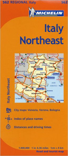 Michelin Italy: Northeast Map 562