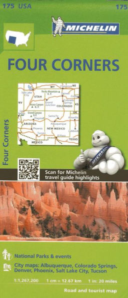 Michelin USA Four Corners (NM/CO/UT/AZ) Map 175