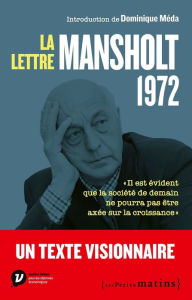 Title: La Lettre Mansholt 1972, Author: Sicco Mansholt